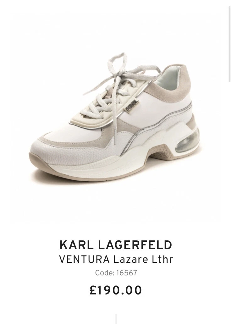 RRP£190 KARL LAGERFELD Lazare Trainers uk6 | eBay