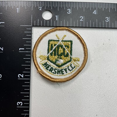 Vtg Embroidered Cloth HERSHEY COUNTRY CLUB Golf Course Jacket Patch 00Y9