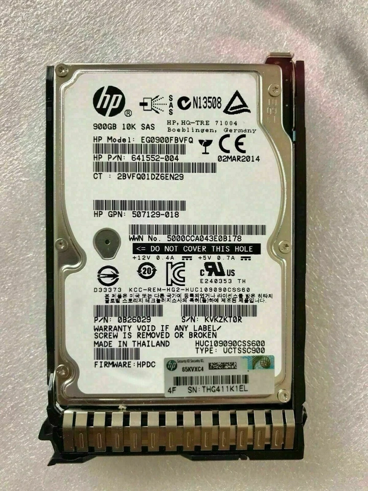 HP 900GB 10K RPM 2.5" 652589-B21 653971-001 SAS Hard Drive HDD G8/G9 - Image 4 of 4