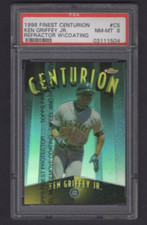 1998 TOPPS FINEST CENTURION REFRACTOR #5 KEN GRIFFEY JR JERSEY #24/75 BACKDOOR