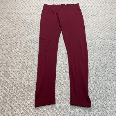Unbranded Legging Yoga Pants Womens Medium Dark Red Stretch 29x28 Compression