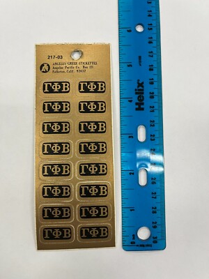 Gamma Phi Beta Set of 16 Stickers Outside Window/Opaque Surface Application 