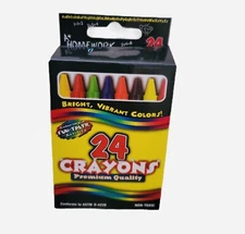 A+ Homework Crayons 24 Variety Per Pack Premium Quality Brand New Fast Ship