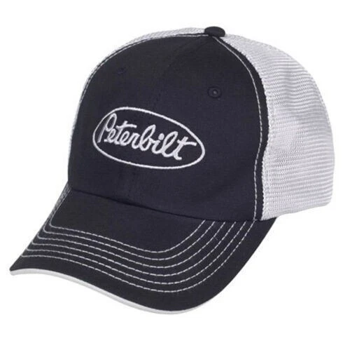 Peterbilt Trucks Motors Mesh Back Black Trucker Sandwich Visor Trucker Cap/Hat