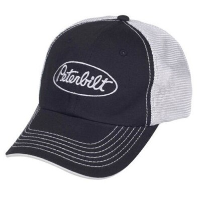 Peterbilt Trucks Motors Mesh Back Black Trucker Sandwich Visor Trucker Cap/Hat