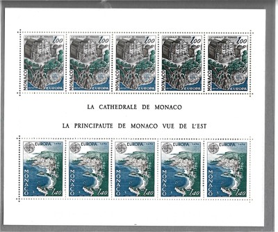 MONACO. BRIEFMARKEN. NR. 1 BLÄTTER EUROPA CEPT, NEU 1978, PANORAMA