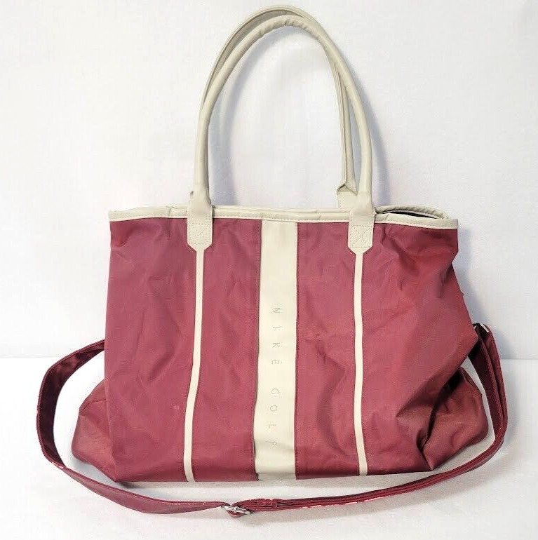 Nike Golf Red Travel Duffle Bag Overnight Gym Carryall Double Handles Strap