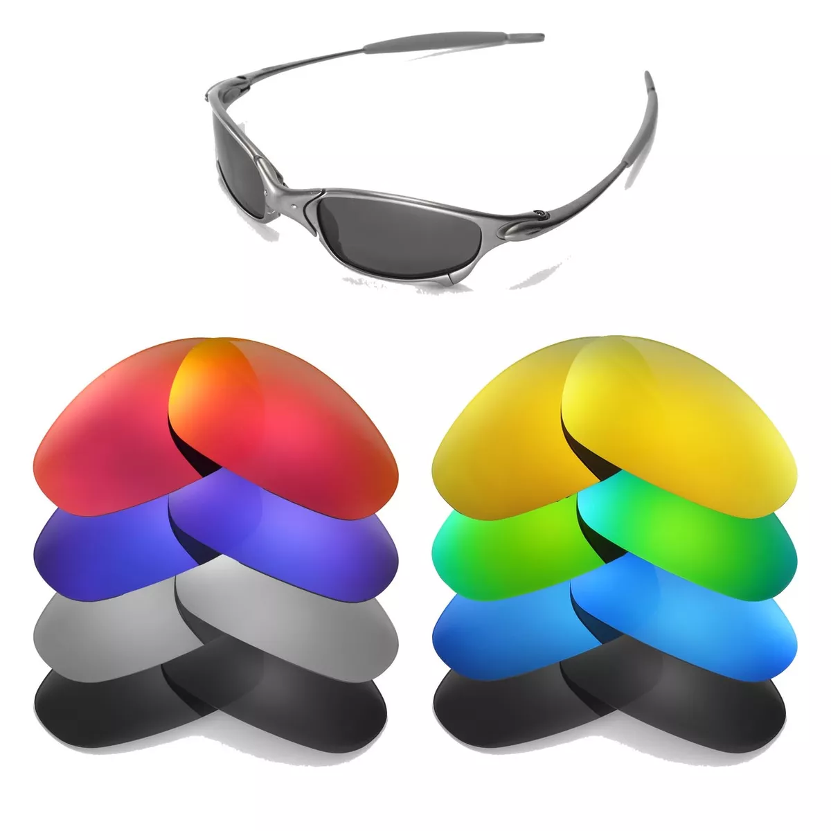 Walleva Transition/Photochromic Polarized Replacement Lenses for Oakley  Juliet Sunglasses 