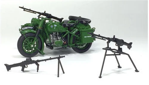 atlas R75 for BMW Army Green Motorcycle with Soldier and gun 1/24 FINISHED MODEL - Image 2 of 4