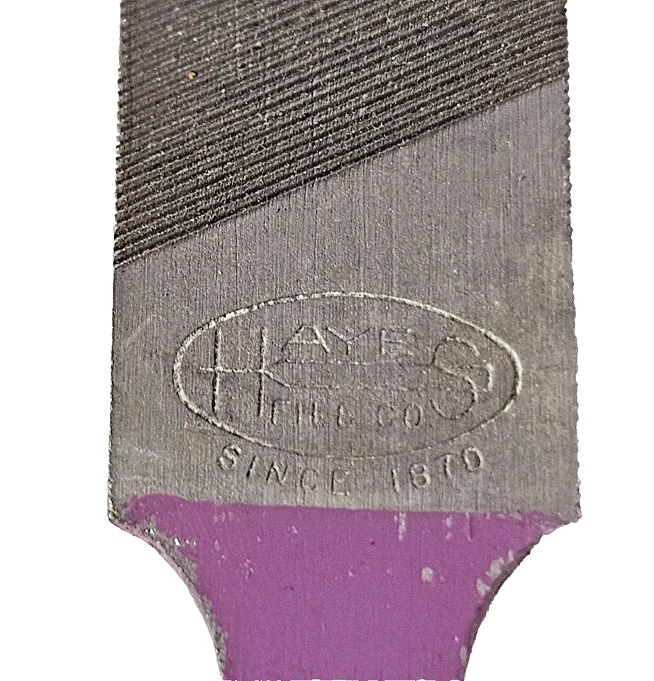 Hayes 8" Cant Saw File Smooth Single Cut New Old Stock USA Triangular Shape - Image 4 of 4