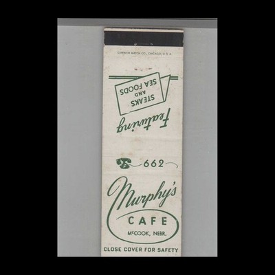 Matchbook Cover Murphy's Cafe McCook, NY