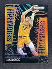 2024-25 Panini Prizm Black Luka Doncic #10 Orange Prizm Fireworks Lakers /49