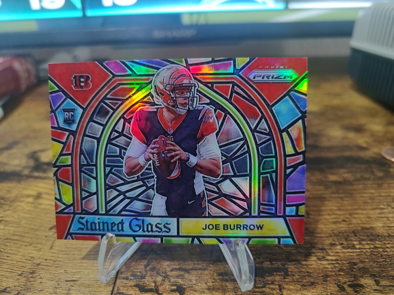 2020 Panini Prizm Stained Glass Joe Burrow ( Art Card)