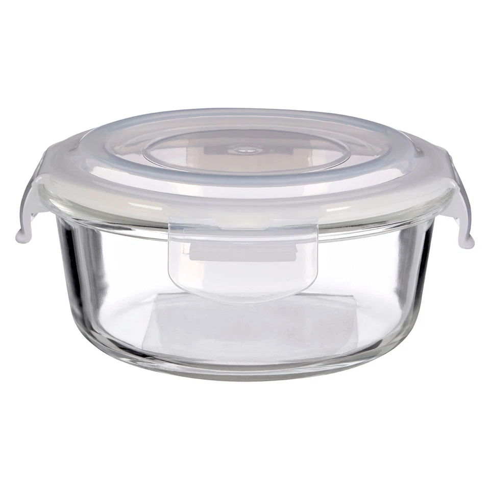 3PCS Freska 620ml Clear Glass Lunch Box Food Storage Meal Container Plastic Lid - Image 3 of 4