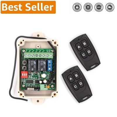 Efficient Wireless Relay Control Switch 12V-24V with Transmitters - Easy Setup