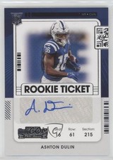 2021 Panini Contenders Rookie Ticket Ashton Dulin #232 Auto n1u