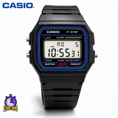 Casio F-91W     Digital Armbanduhr Herren   Neue Batterie  