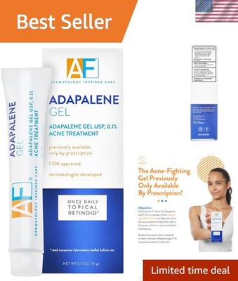 Daily Acne Clear Gel with Adapalene 0.1%   Unclogs Pores & Prevents Breakouts