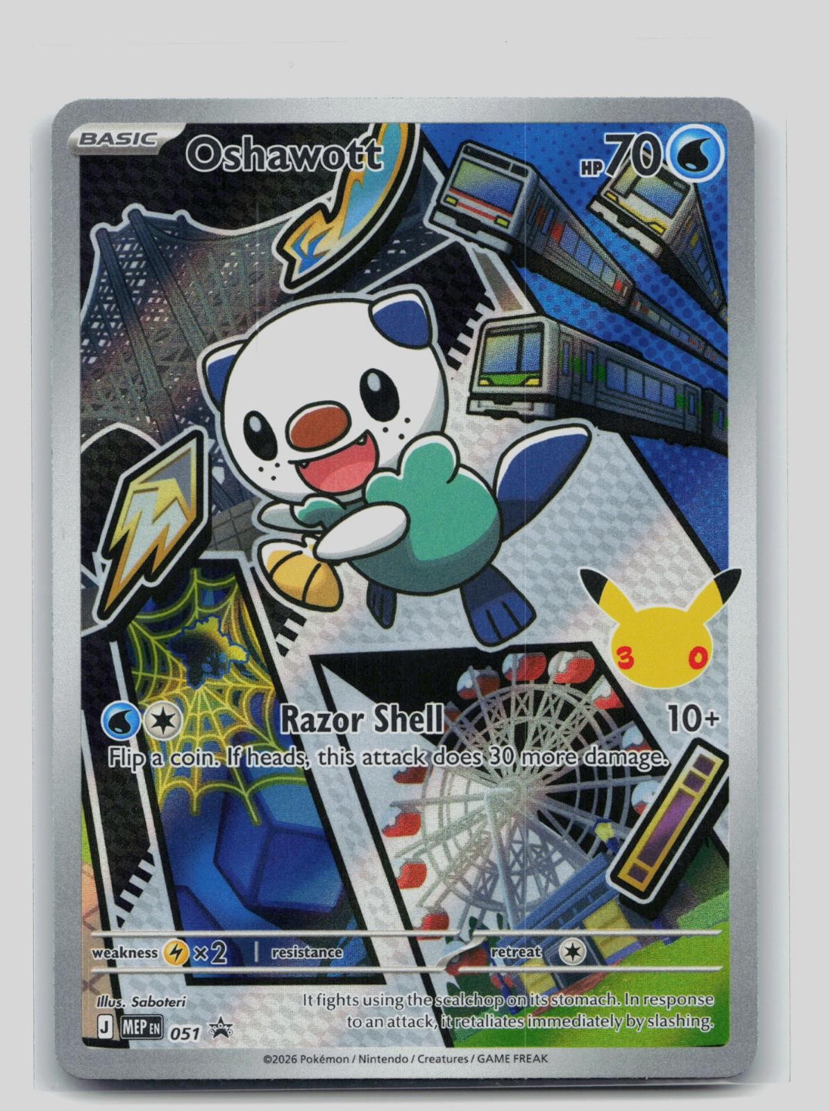 Oshawott 051 Promo ME: Mega Evolution Promo Pokemon Holo Near Mint
