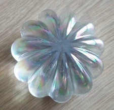 Robert Eickholt Iridescent Paperweight Signed "Eickholt 1992" 3.2" Diameter