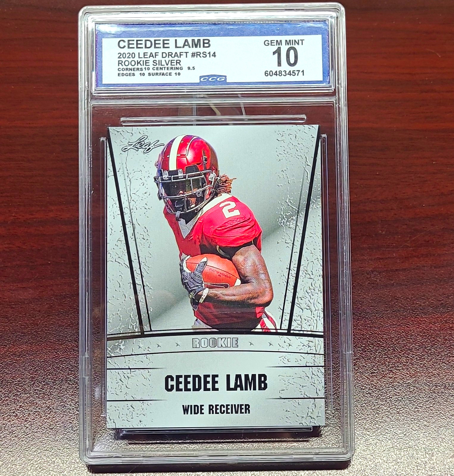 Rookie Ceedee Lamb 2020 Leaf Draft Rookie Silver #RS-14 Dallas Cowboys CCG 10