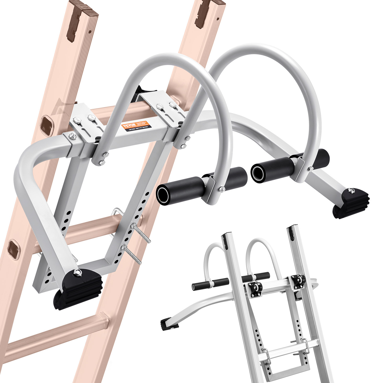 Stabilisateur d'échelle de toit VEVOR 2 en 1 en acier au carbone noir
