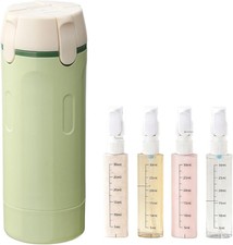 4-in-1 Detachable Travel Dispenser Bottles Set Foldable Pump Leak-Proof,