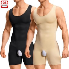 Men Shapewear Tummy Control Bodysuit Compression Body Shaper Fajas Para Hombres