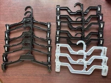 Lot Of 14 Plastic Pinch Clip Hangers Approx 12” Two Different Styles