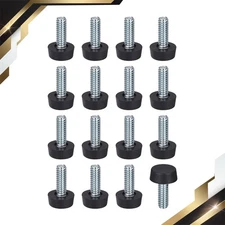 24Pack Adjustable Furniture Feet 1/4"-20 UNC Thread Leveling Leg Screw Black