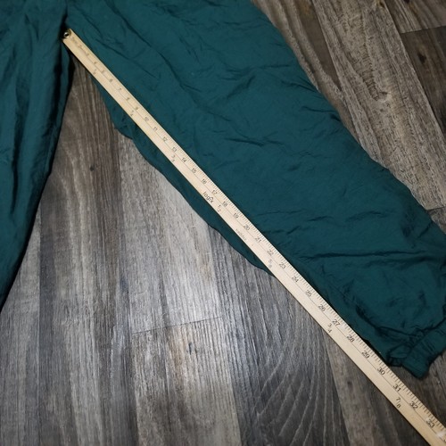 Vintage 90s Nike Pants Men’s XL Green Windbreaker Ankle Zip Track Swoosh - Picture 5 of 13