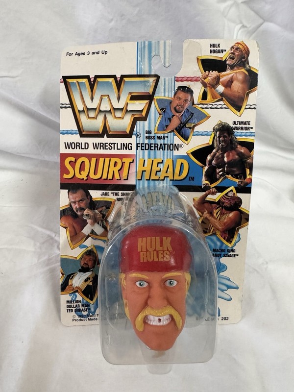 1990 WWF HULK HOGAN Squirt Head WWF Toy Hulkamania Squirts