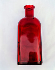 Vintage Style Ruby Red Glass Apothecary Bottle Taberna Vase Diffuser 18.5cm
