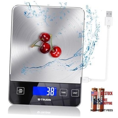 33lb Food Scale, NASA-Grade Digital Kitchen Scale, Precisely Silver Black