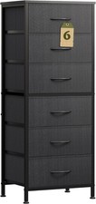 WLIVE Black Tall Dresser for 11.73D x 15.67"W x 39.37"H,