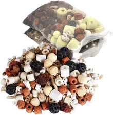 Bio Balls Ceramic Rings Set, Aquarium Biological Filter Media with Mesh Bag for