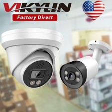 VIKYLIN Turret/Bullet 24H Color 8MP POE Camera Onvif Human Vehicle Detection Lot