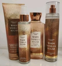 Bath & Body Works 4 pcs Gift Set Cream Shower Gel Mist & Shimmer Mist Spray Lot