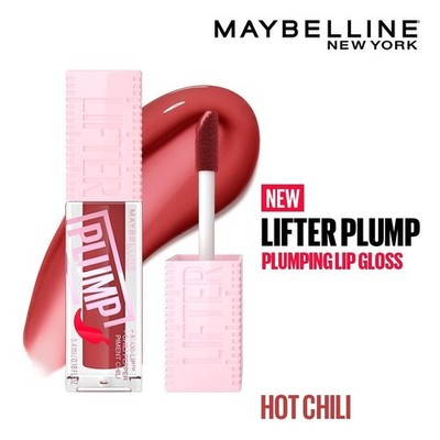 Maybelline New York Lifter Plump - Plumping Lip Gloss Hot Chili (5ml)