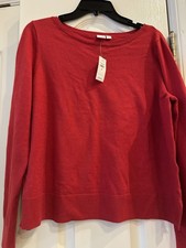 Gap Women's Sweater, Size M, Crew Neck, New with Tags, Long Sleeve, Color Red