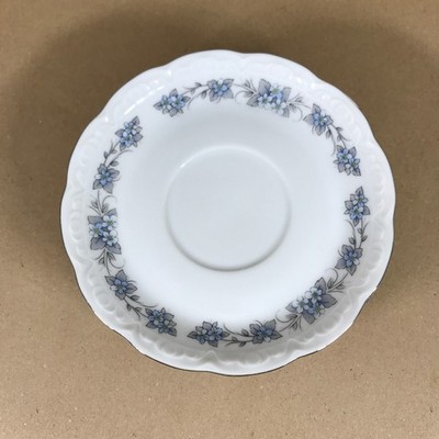 5er Set Mitterteich Bavaria Vergissmeinnicht Untertassen Made in Germany Vintage