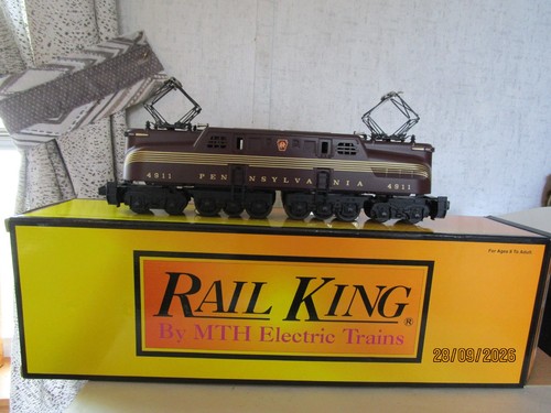 Motor eléctrico MTH, Rail King, calibre O, 30-2540-0, 3 rieles GG-1, OB. | Condition: Used