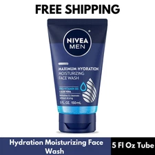 NIVEA MEN Maximum Hydration Moisturizing Face Wash with Aloe Vera, 5 Fl Oz Tube