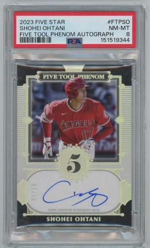 2023 Topps Five Star Five Tool Phenom Shohei Ohtani Auto #01/10 PSA 8 Autograph
