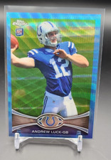 2012 Topps Chrome Andrew Luck RC Blue Wave Refractor BW-1 Colts