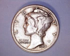 1917  Mercury Head Silver Dime  FINE **330-6