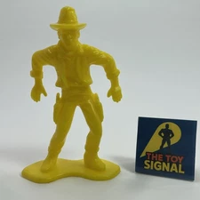 TIM MEE Toys Yellow Plastic Gunslinger Cowboy 5" Action Figure 1960's