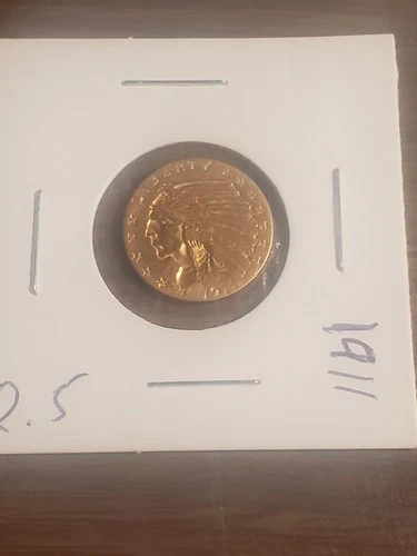 1911 Indian Head 2.5 dollar Eagle - 90% Gold