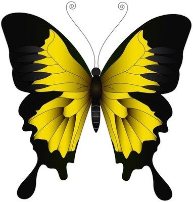 Yellow Swallowtail Phone Sticker (2 Inch) Beautiful Vivid Insect Bug Fly