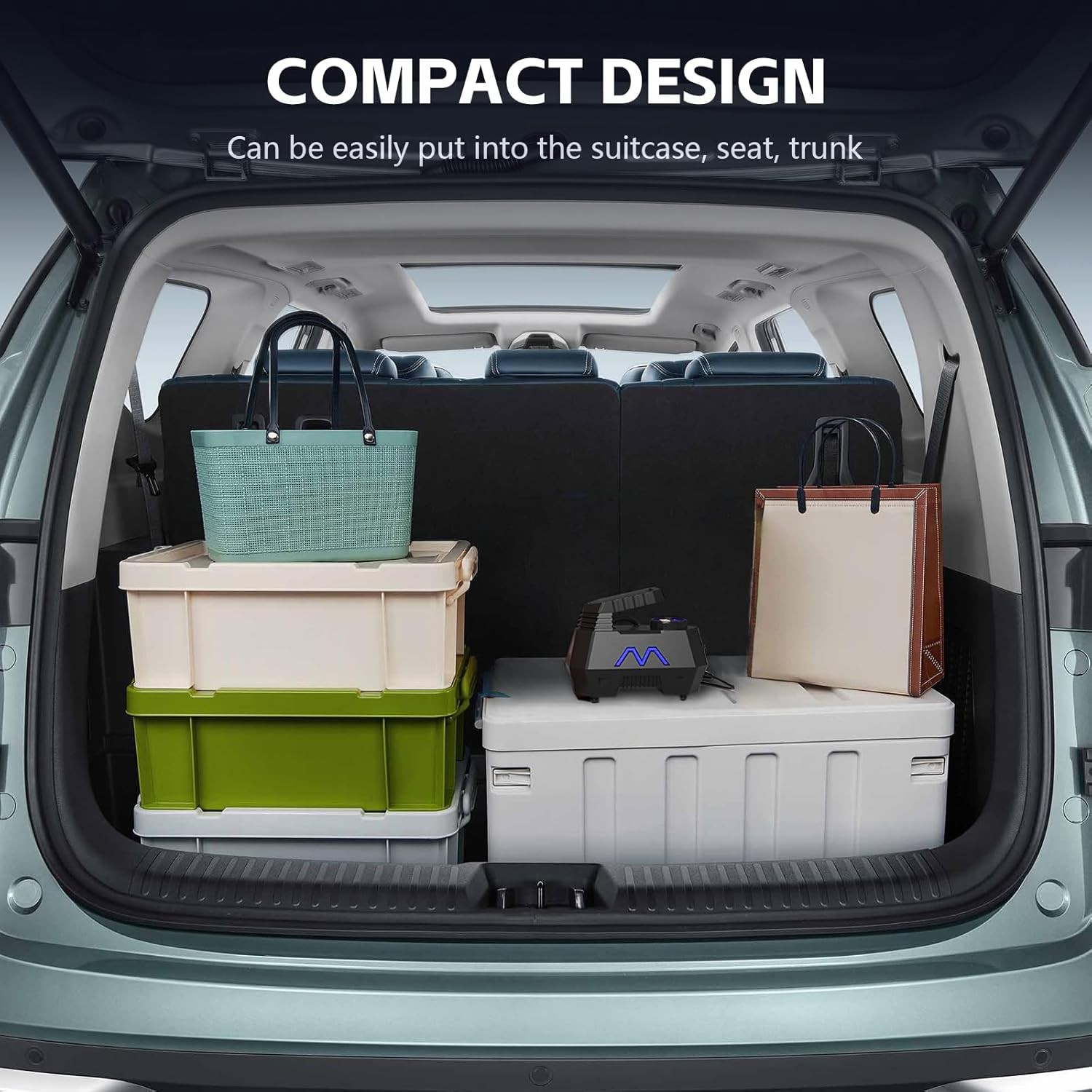 Tire Inflator Portable Air Compressor, DC 12V Air Pump for Car Tires with Digita